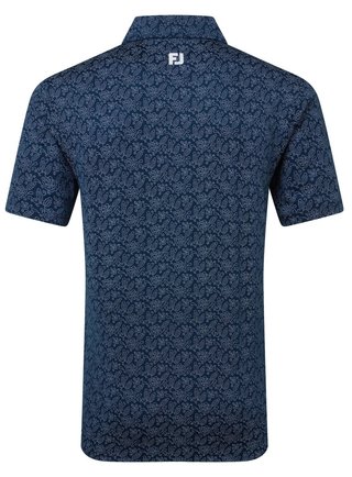 FootJoy Wingtip Floral Lisle pánske polo, navy/white