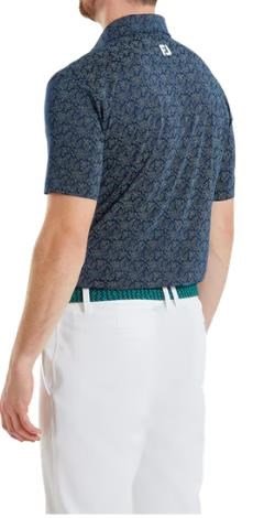 FootJoy Wingtip Floral Lisle pánske polo, navy/white