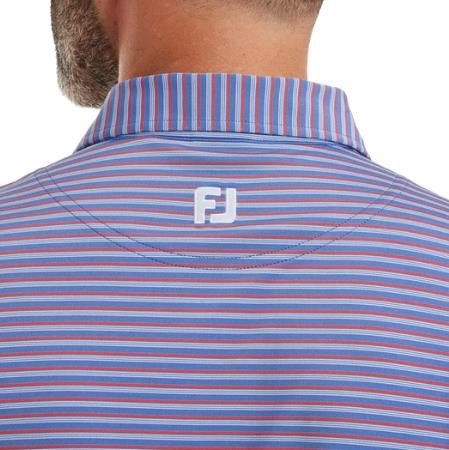 FootJoy Shadow Stripe Lisle pánske polo, coastal blue