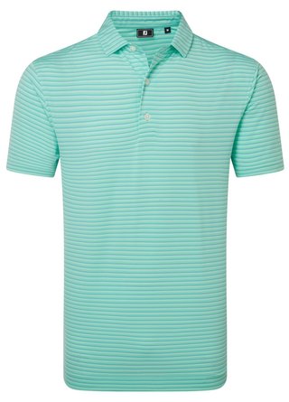 FootJoy Shadow Stripe Lisle pánske polo, sea glass