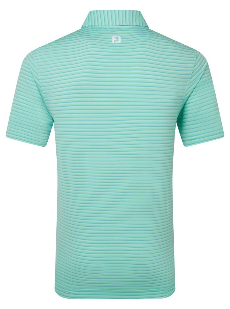 FootJoy Shadow Stripe Lisle pánske polo, sea glass