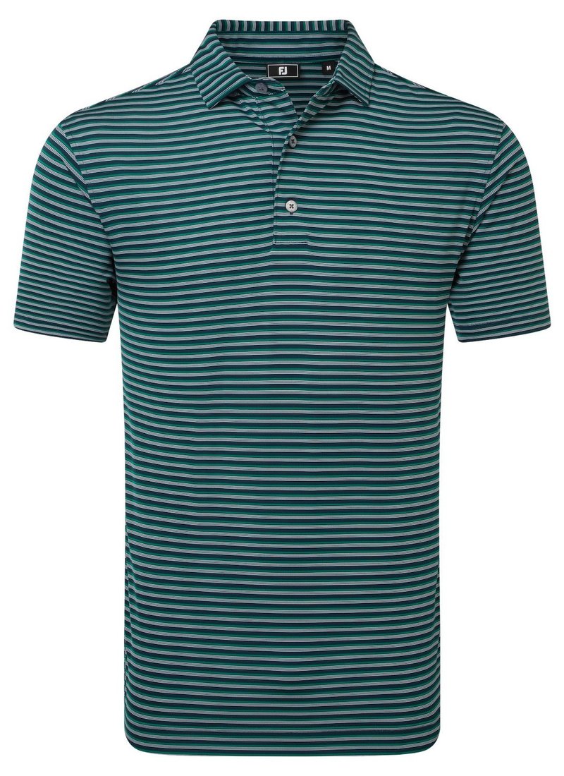 FootJoy Shadow Stripe Lisle pánske polo, navy
