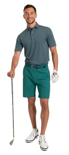 FootJoy Shadow Stripe Lisle pánske polo, navy