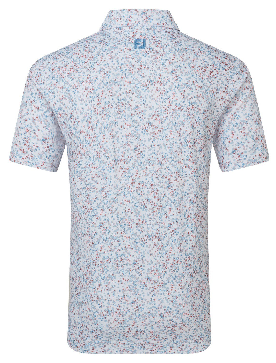 FootJoy Watercolour Floral Print Pique pánske polo, white/chambray/nantucket red