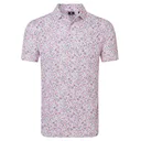 FootJoy Watercolour Floral Print Pique pánske polo, white/pink pop/black