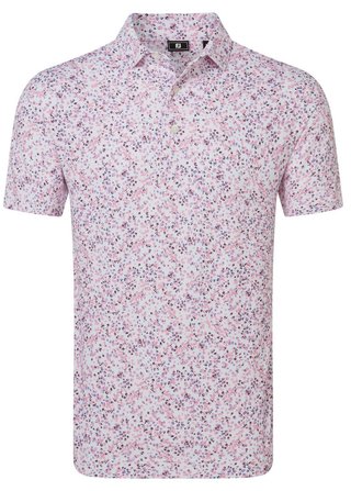 FootJoy Watercolour Floral Print Pique pánske polo, white/pink pop/black