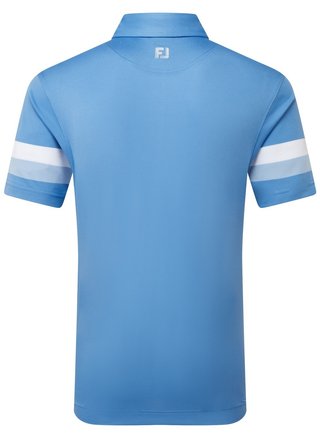 FootJoy Sleeve Stripe Pique pánske polo, coastal blue/chambray/white
