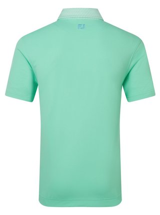 FootJoy Star Geo Trim Pique pánske polo, sea glass