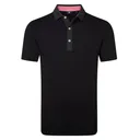 FootJoy Star Geo Trim Pique pánske polo, čierne