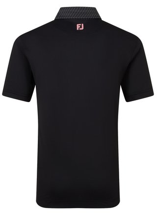 FootJoy Star Geo Trim Pique pánske polo, čierne