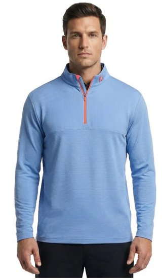 FootJoy Angled Ottoman Chill-Out pánska mikina, coastal blue