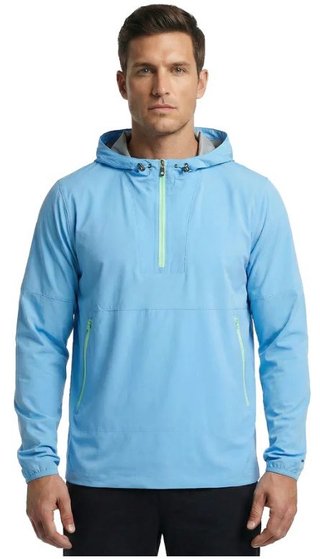 FootJoy HydroLite X Hoodie pánska bunda, deep reef/sea glass