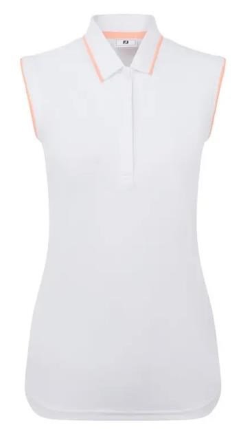 FootJoy Sleeveless dámske polo, biele