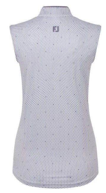 FootJoy Zip Front Tank Printed dámske polo, navy/white/dusty violet