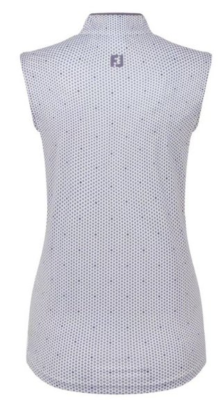 FootJoy Zip Front Tank Printed dámske polo, navy/white/dusty violet