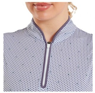 FootJoy Zip Front Tank Printed dámske polo, navy/white/dusty violet
