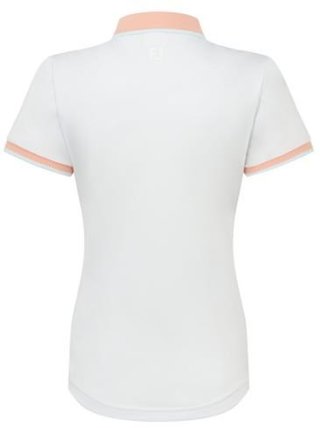 FootJoy Cap Sleeve dámske polo, white/desert peach