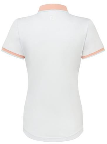 FootJoy Cap Sleeve dámske polo, white/desert peach