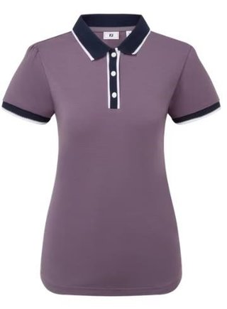 FootJoy Cap Sleeve dámske polo, dusty violet/navy
