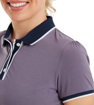 FootJoy Cap Sleeve dámske polo, dusty violet/navy