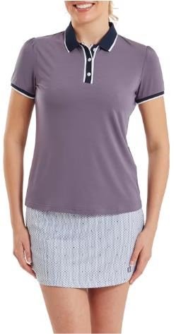 FootJoy Cap Sleeve dámske polo, dusty violet/navy