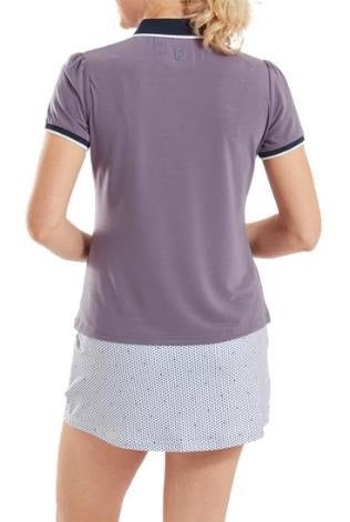FootJoy Cap Sleeve dámske polo, dusty violet/navy