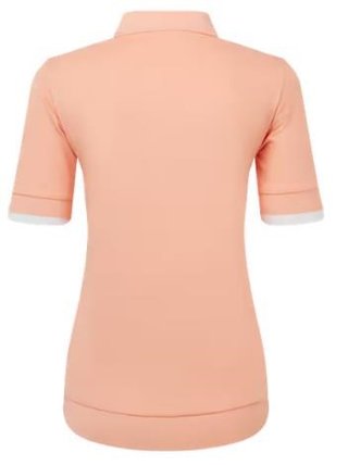 FootJoy Texture Knit dámske polo, desert peach/white
