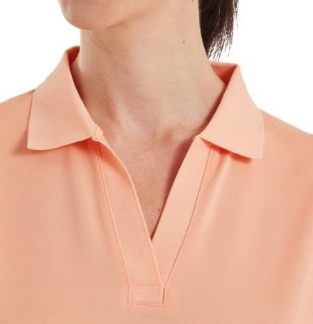 FootJoy Texture Knit dámske polo, desert peach/white