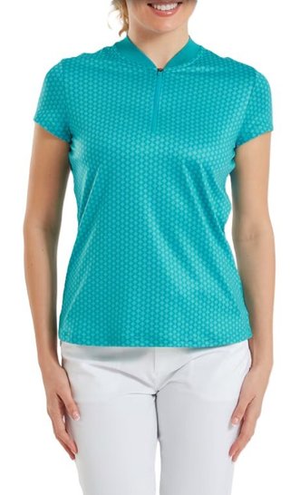 FootJoy Zip Blade dámske polo, tonal tile blue print