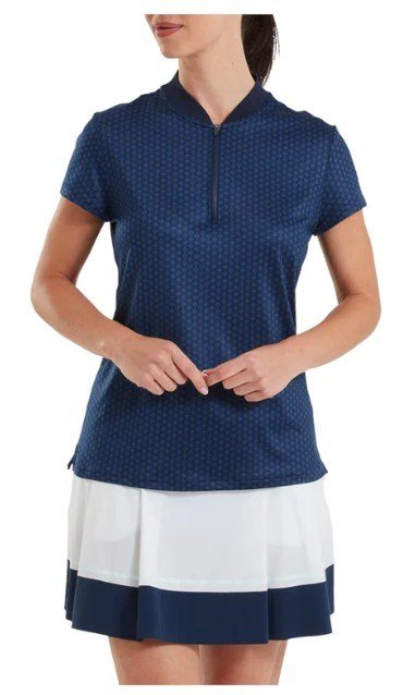 FootJoy Zip Blade dámske polo, tonal tile navy print