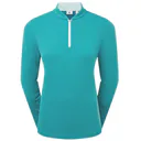 FootJoy 1/4 Zip Blade Collar Midlayer dámska mikina, tile blue/glacial blue/biela