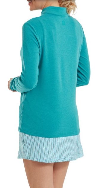 FootJoy 1/4 Zip Blade Collar Midlayer dámska mikina, tile blue/glacial blue/biela