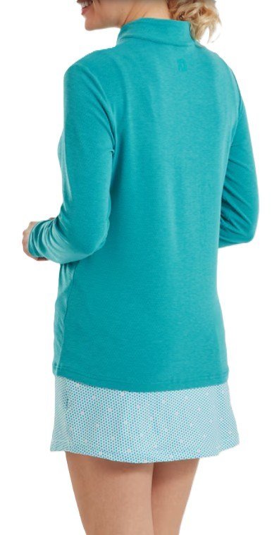 FootJoy 1/4 Zip Blade Collar Midlayer dámska mikina, tile blue/glacial blue/biela