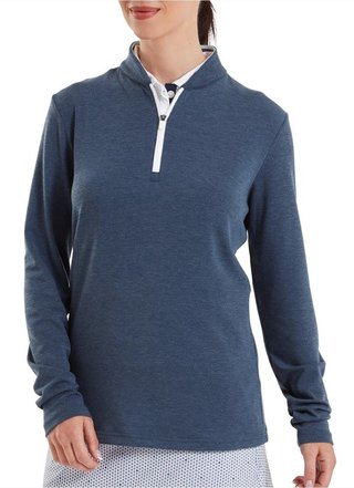 FootJoy 1/4 Zip Blade Collar Midlayer dámska mikina, navy/dusty violet/glacial blue