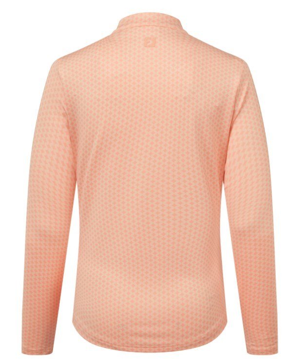 FootJoy Midlayer Full Zip Printed Sleeve dámska mikina, desert peach