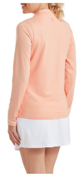 FootJoy Midlayer Full Zip Printed Sleeve dámska mikina, desert peach