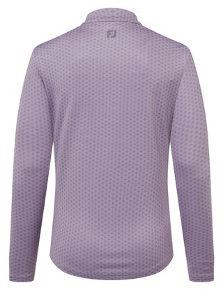 FootJoy Midlayer Full Zip Printed Sleeve dámska mikina, dusty violet