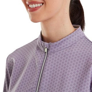 FootJoy Midlayer Full Zip Printed Sleeve dámska mikina, dusty violet