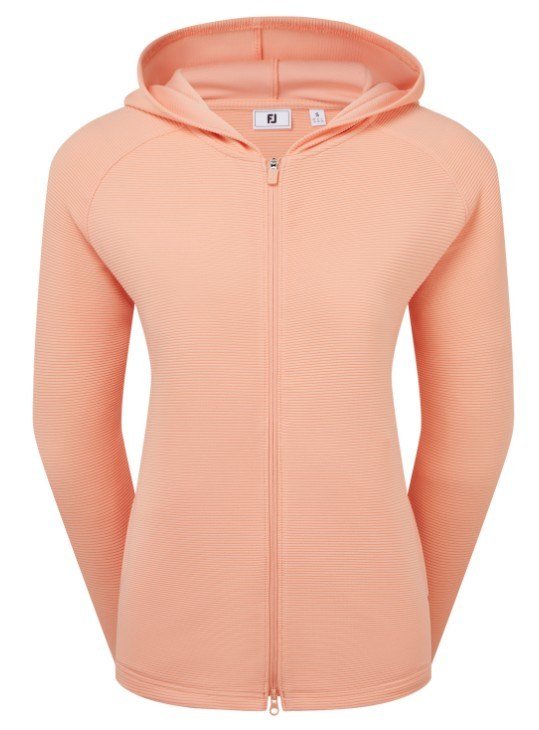 FootJoy Full-Zip Ottoman Hoodie dámska mikina, desert peach