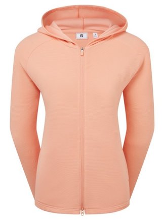 FootJoy Full-Zip Ottoman Hoodie dámska mikina, desert peach