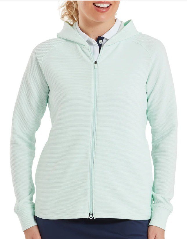 FootJoy Full-Zip Ottoman Hoodie dámska mikina, glacial blue