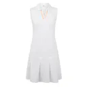 FootJoy Pleated dámske šaty, biela/desert peach