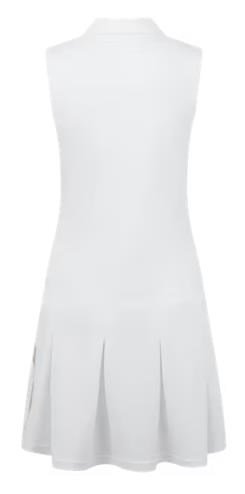 FootJoy Pleated dámske šaty, biela/desert peach