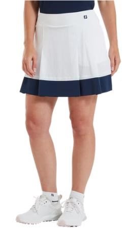 FootJoy Pleated dámska sukňa, bielo/tmavomodrá
