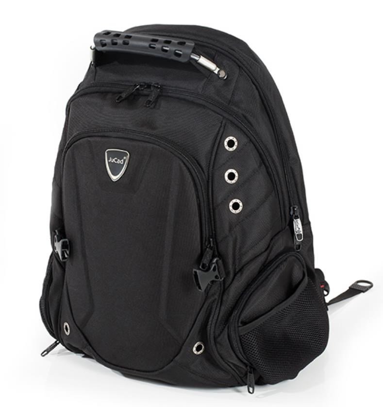 JuCad backpack with audio pocket bag, black