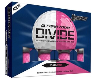 Srixon Q-Star Tour Divide golfové loptičky, bielo/ružové