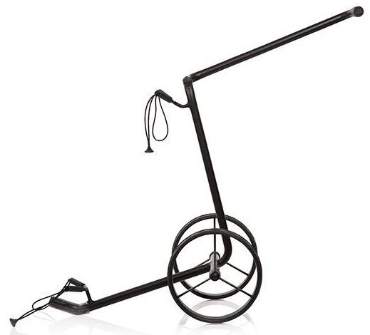 JuStar Black 2-Wheeled tlačný vozík, matt black finish