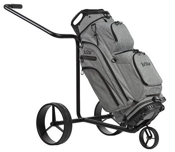 JuStar Black 3-Wheeled tlačný vozík, matt black finish