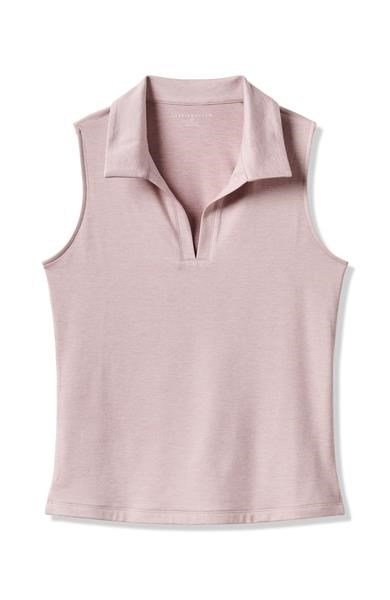 Travis Mathew Skyloft Light Sleeveless dámske polo, heather violet ice