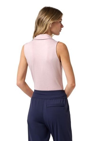 Travis Mathew Skyloft Light Sleeveless dámske polo, heather violet ice